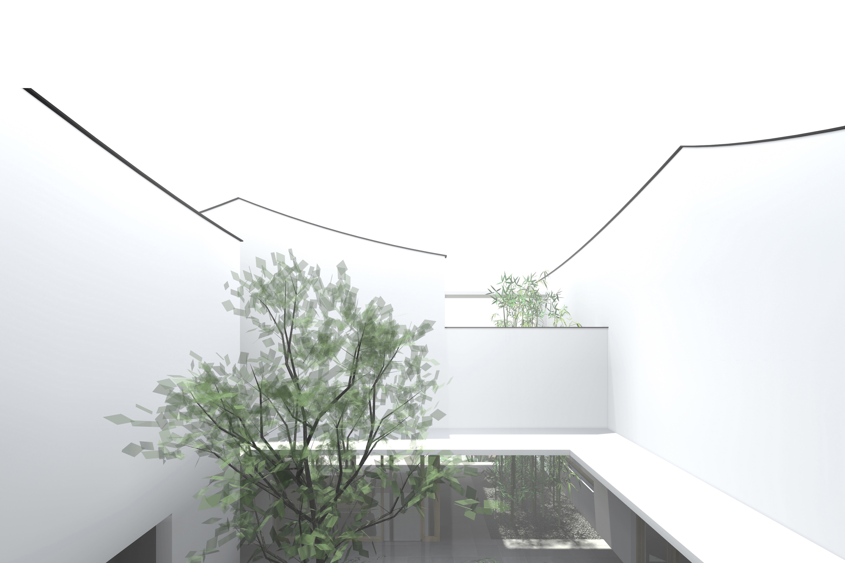 2-01 中庭院，三個白色體量  Central courtyard, three white volumes ?柯笠建筑 Atelier LI.jpeg