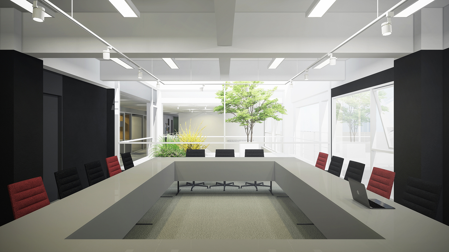 4-05 由六樓會議室看庭院  Viewing the courtyard from 6F meeting room  ?柯笠建筑 Atelier LI.jpg