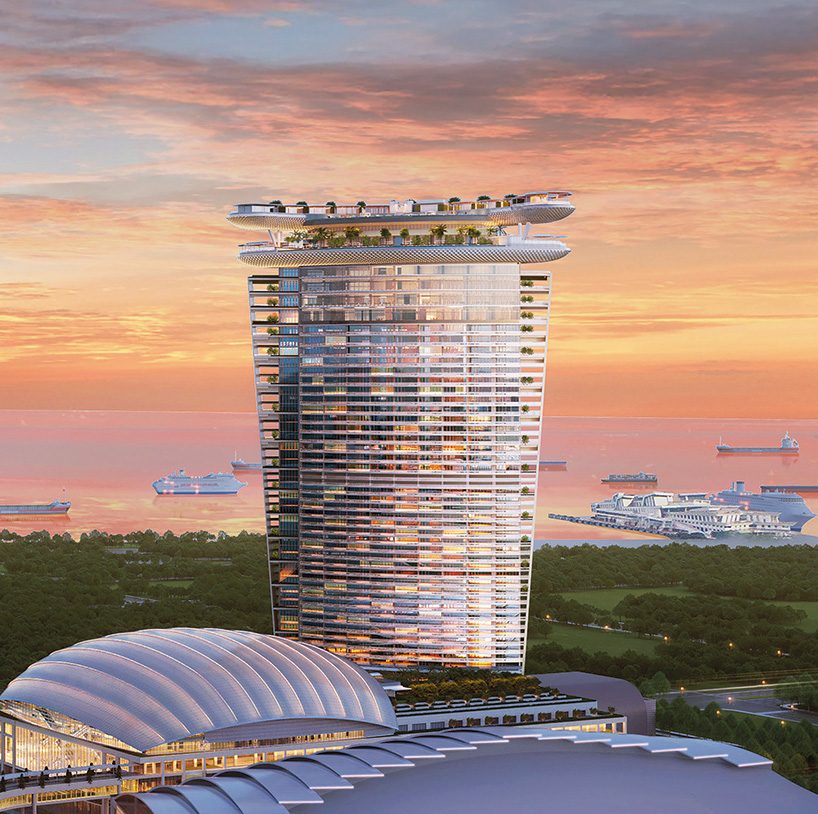 The soaring new hotel tower and arena by Las Vegas Sands set against the horizon_credit to Safdie Architects_.jpg
